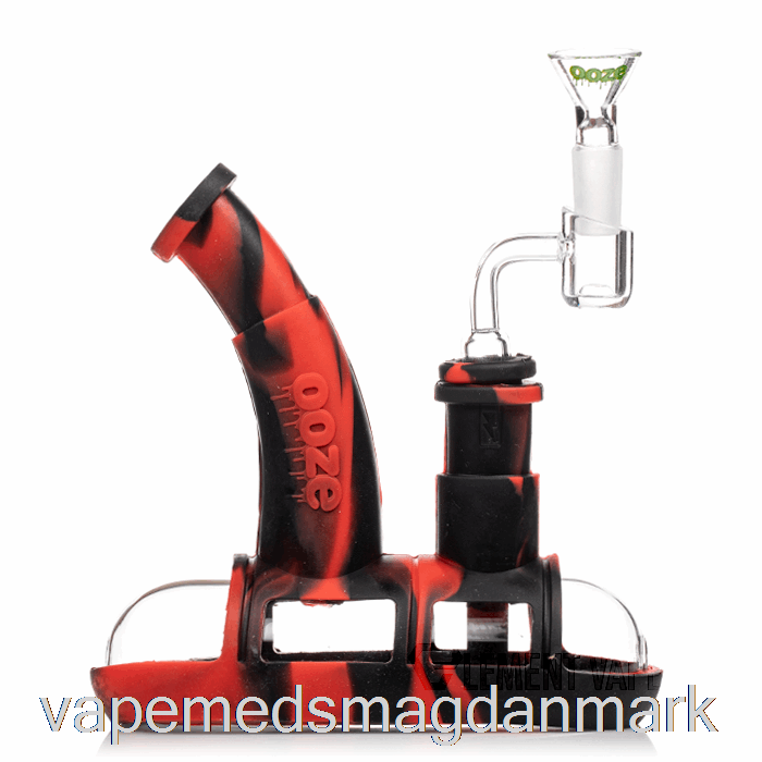 Engangs Vape Danmark Ooze Dampbåd Silikone Vandrør Lava (sort / Rød)